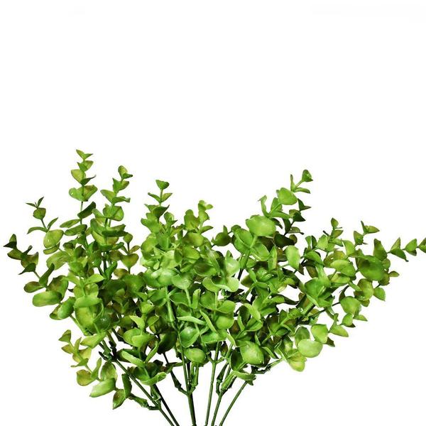 Ramo Planta Artificial Eucalipto Cor Verde Flor Arte 39x33cm Imagem de Ramo Planta Artificial Eucalipto Cor Verde Flor Arte 39x33cm