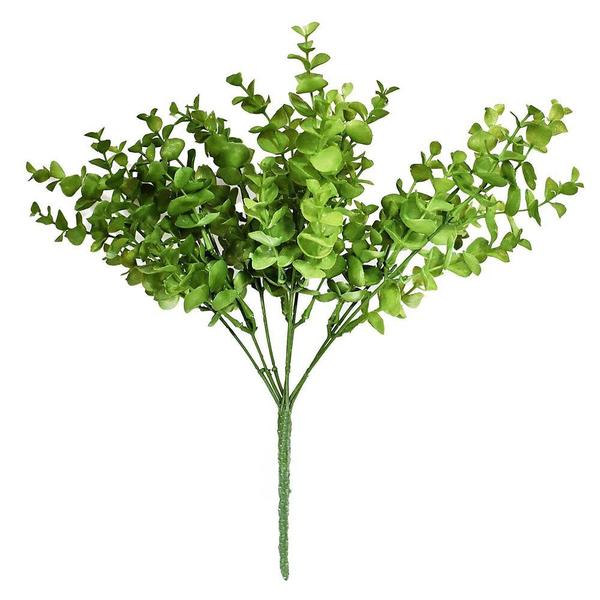 Ramo Planta Artificial Eucalipto Cor Verde Flor Arte 39x33cm Imagem de Ramo Planta Artificial Eucalipto Cor Verde Flor Arte 39x33cm