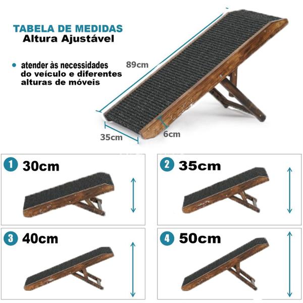 Rampa P/ Cachorro Todas As Raças Antiderrapante Segura 50cm - Dogs & Cats Imagem de Rampa P/ Cachorro Todas As Raças Antiderrapante Segura 50cm