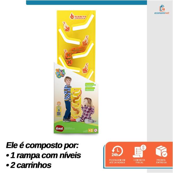 Imagem de Rampa Ziggy Viva Brincar Mk436 Brinquedo Educativo Completo Com 8 Peças Para Desenvolver A Coordenação Motora, A Percepção Visual E A Criatividade Em