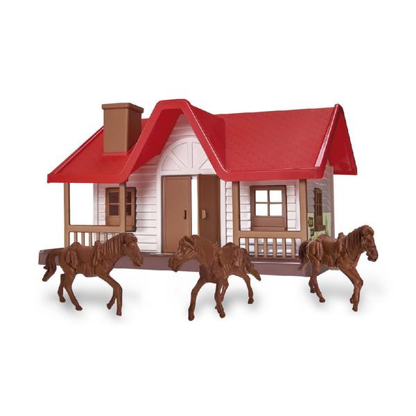 Rancho Western Fazendinha Infantil Com Cavalos Velho Oeste - Usual Brinquedos Imagem de Rancho Western Fazendinha Infantil Com Cavalos Velho Oeste