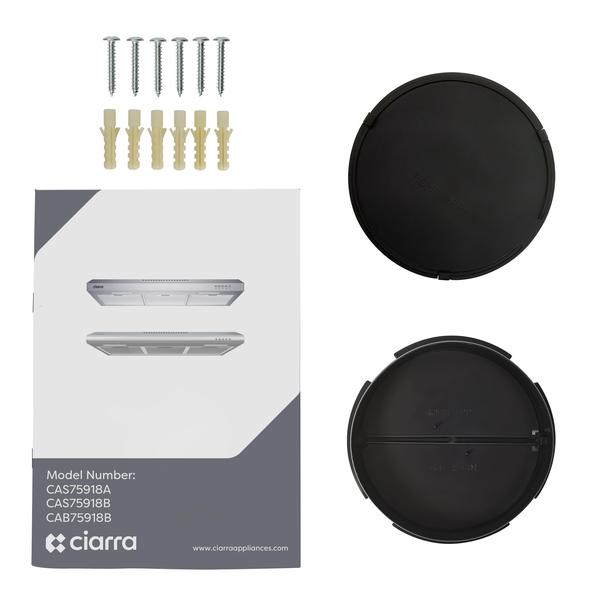 Imagem de Range Hood CIARRA CAS75918A Sem duto de 30 polegadas embaixo do gabinete