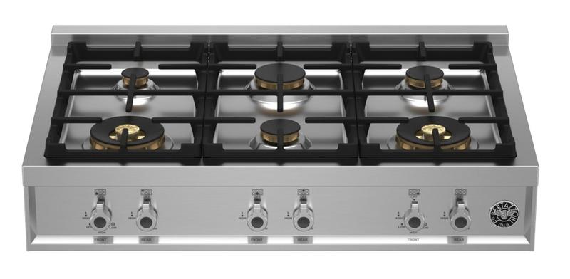 Imagem de Rangetop a Gás Bertazzoni 6 Bocas, 2 Dual Flame PROF366RTBXT Bivolt