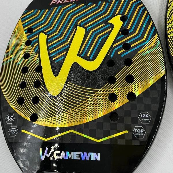 Imagem de Raquete Beach Tennis Camewin 100% Fibra Carbono 12K Predator