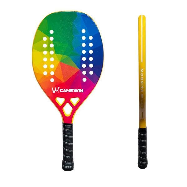 Raquete Beach Tennis Camewin 100% Fibra De Carbono + Imagem de Raquete Beach Tennis Camewin 100% Fibra De Carbono +