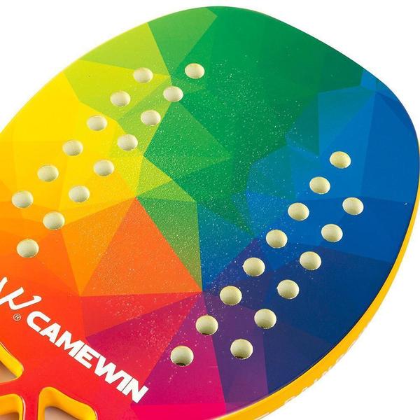 Raquete Beach Tennis Camewin 100% Fibra De Carbono + Imagem de Raquete Beach Tennis Camewin 100% Fibra De Carbono +