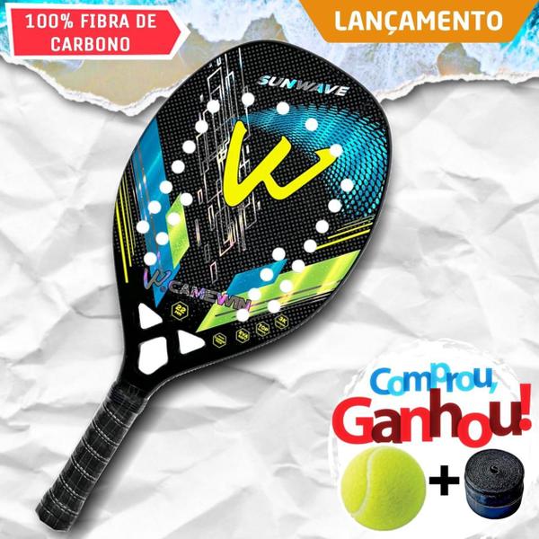 Imagem de Raquete Beach Tennis Camewin Full Carbon +