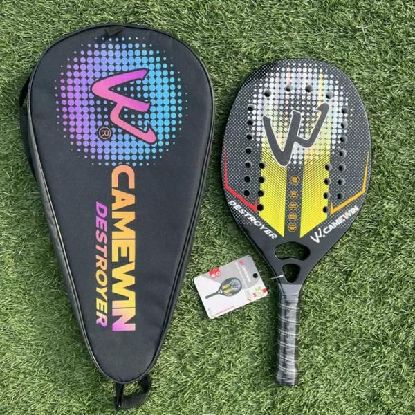 Imagem de Raquete Beach Tennis Camewin Pro 100% Carbono 3k