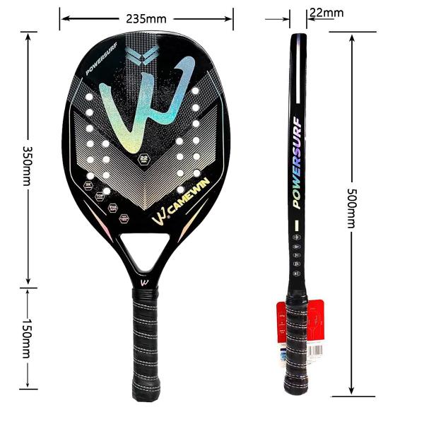 Imagem de Raquete Beach Tennis Camewin Pro 100% Carbono 3k