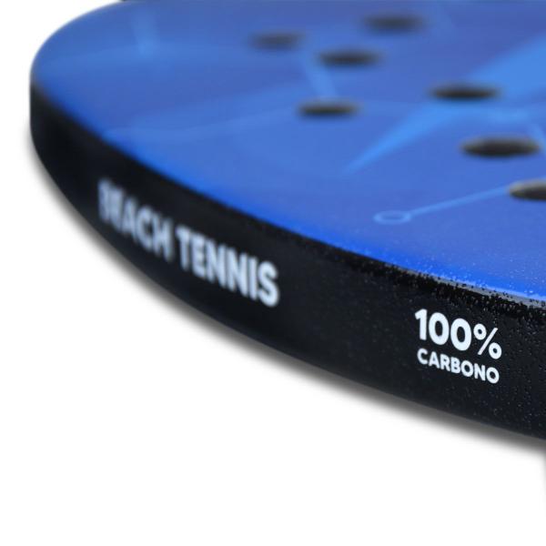 Imagem de Raquete Beach Tennis com Bolinhas Resistente Leve Carbono Full Carbon