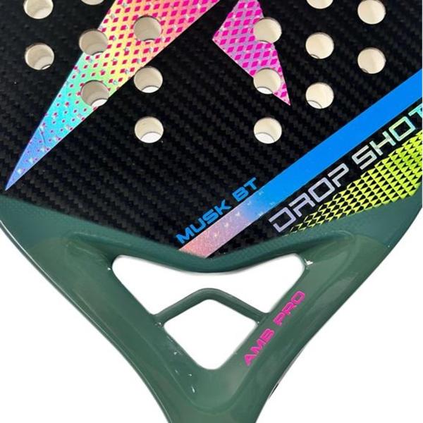 Imagem de Raquete Beach Tennis DROP SHOT MUSK BT Carbono 3k Verde