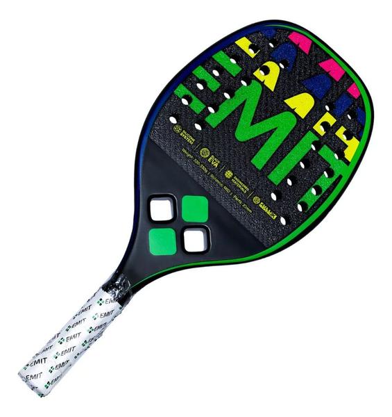 Imagem de Raquete Beach Tennis Emit Hammer Fibra Carbono 3k Azul