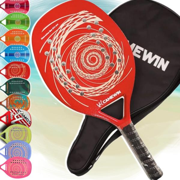 Imagem de Raquete Beach Tennis Fibra Carbono Vidro Camewin Original