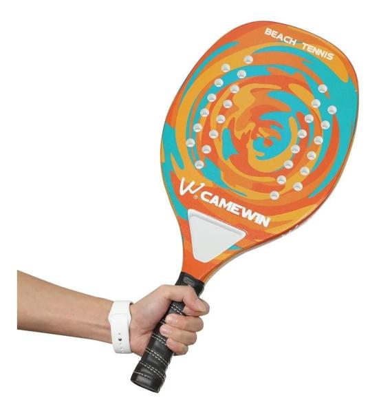 Imagem de Raquete Beach Tennis Fibra Carbono Vidro Camewin Original