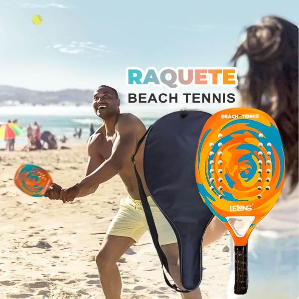 Imagem de Raquete Beach Tennis Fibra de Carbono + Bolsa