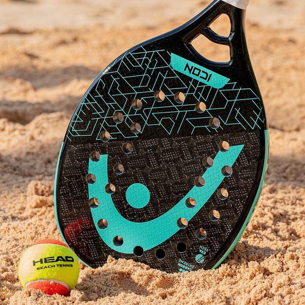 Imagem de Raquete Beach Tennis Head Icon Carbono Extreme Ciano