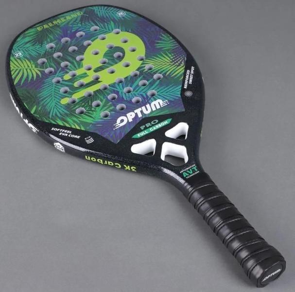 Imagem de Raquete Beach Tennis Optum Full Carbono 3K Palmland Verde