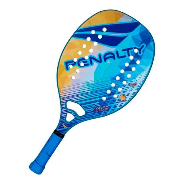 Imagem de Raquete Beach Tennis Penalty Carbon 3K Silver Azul e Marinho - Unissex