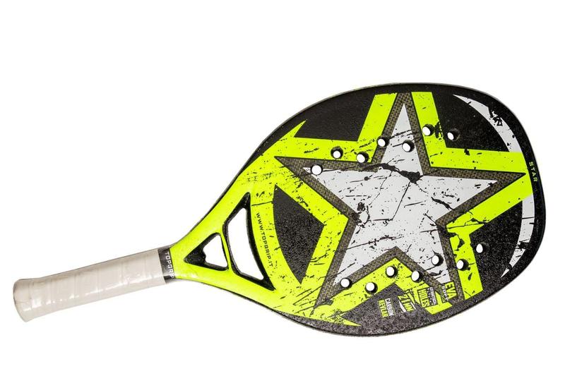 Imagem de Raquete Beach Tennis Profissional Top Grip Star + Raqueteira