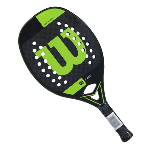 Imagem de Raquete Beach Tennis Profissional Wilson K Pro 12k Carbon Preta c/ Capa