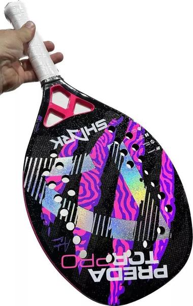 Imagem de Raquete Beach Tennis Shark Predator 22mm 2023 Carbono 3k