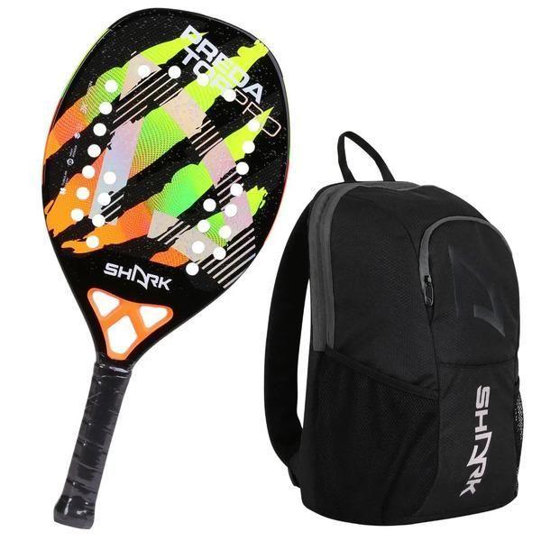 Imagem de Raquete Beach Tennis Shark Predator 22Mm 2025 + Mochila Tour