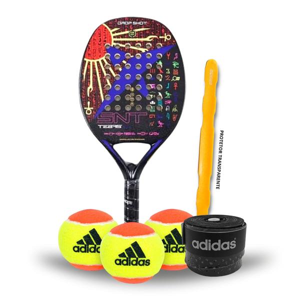 Imagem de Raquete Beach Tennis Tebas Blue- Drop Shot + Combo