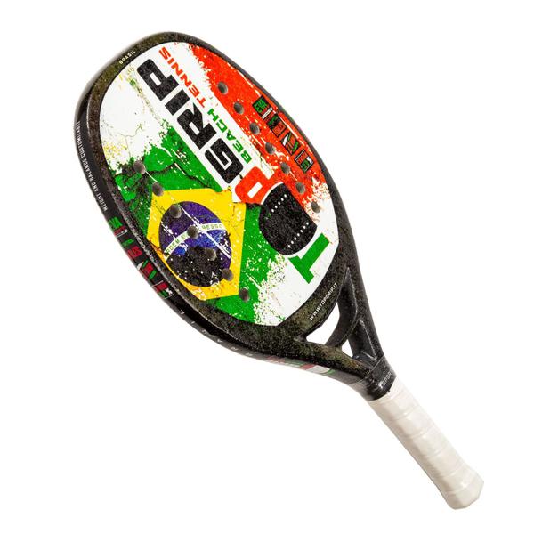 Imagem de Raquete Beach Tennis Top Grip Bandeira Brasil com Raqueteira