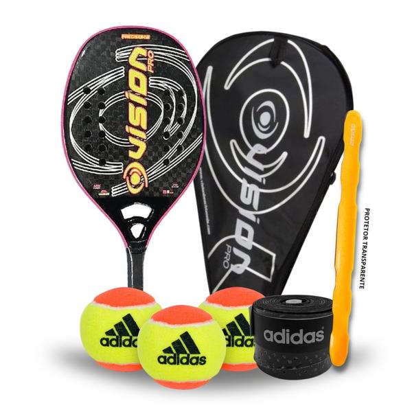 Imagem de Raquete Beach Tennis Vision Precision 12 - 2024 + KIT