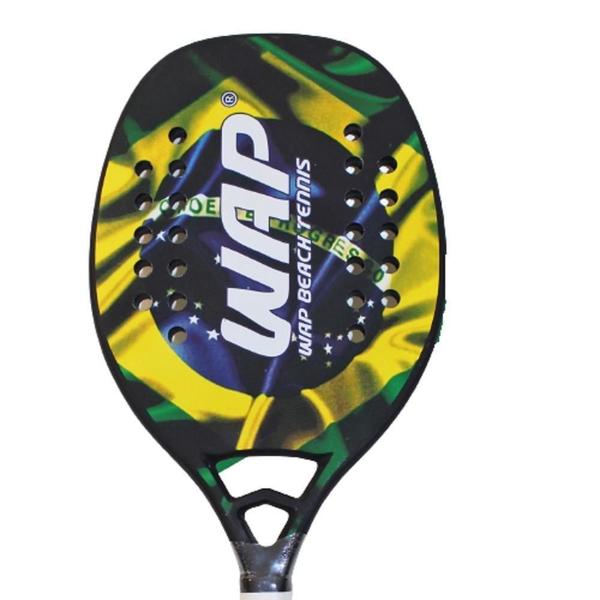 Imagem de Raquete beach tennis wbt kevlar com fibra carbono brazilian 2021 profissional