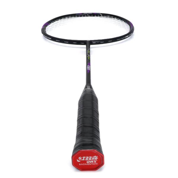 Imagem de Raquete de Badminton DHS Nex CQ01BA Super Light Carbon Series Preta e Roxo