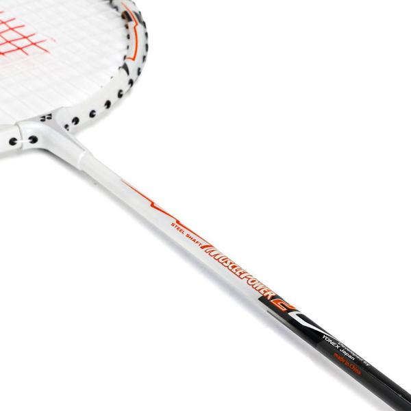 Imagem de Raquete de Badminton Yonex Muscle Power 2 Branca Preta e Laranja