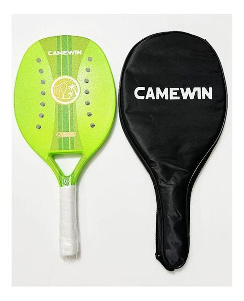 Imagem de Raquete De Beach Tennis Camewin Em Carbono New Verde Limão