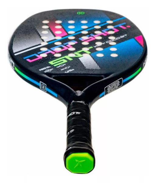 Imagem de Raquete De Beach Tennis Drop Shot Key Coco 2024 - Preto/azul/pink