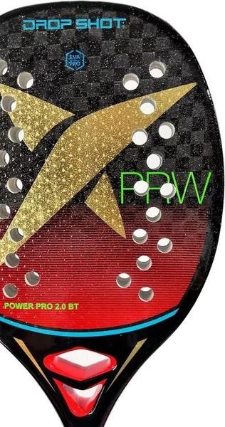 Imagem de Raquete De Beach Tennis Drop Shot Power Pro 2.0 Carbono 12k 