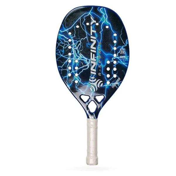 Imagem de Raquete De Beach Tennis Infinity R-Sport Profissional 100% Carbono 3K C/ Capa Black EVA Áspera Tênis