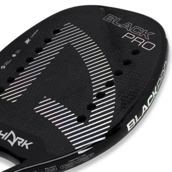 Raquete de Beach Tennis Shark Black 2024 Imagem de Raquete de Beach Tennis Shark Black 2024