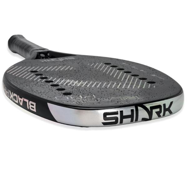 Raquete de Beach Tennis Shark Black 2024 Imagem de Raquete de Beach Tennis Shark Black 2024