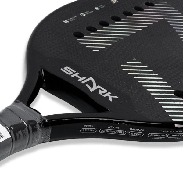 Raquete de Beach Tennis Shark Black 2024 Imagem de Raquete de Beach Tennis Shark Black 2024