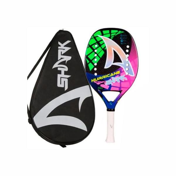 Imagem de Raquete De Beach Tennis Shark Modelo Hurricane Jogos Treinos Performance