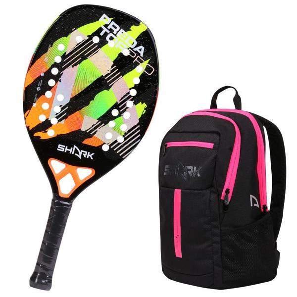 Imagem de Raquete de Beach Tennis Shark Predator 2025 + Mochila Tour