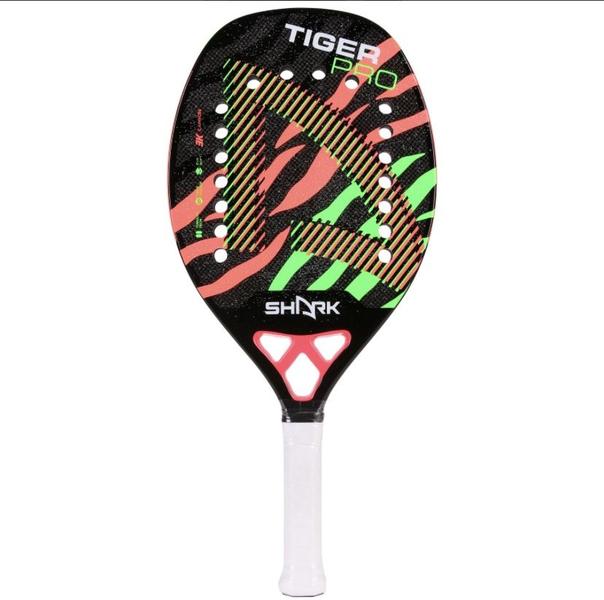 Imagem de Raquete de Beach Tennis Shark Tiger 2024 Carbono 3K