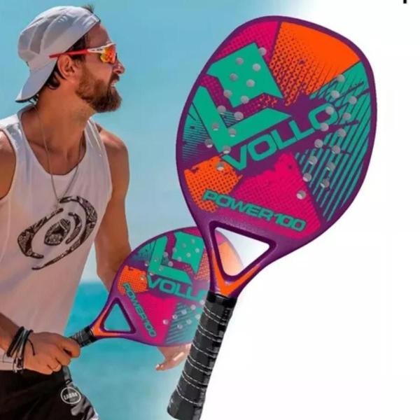 Imagem de Raquete de beach tennis vollo fibra vidro superfície áspera