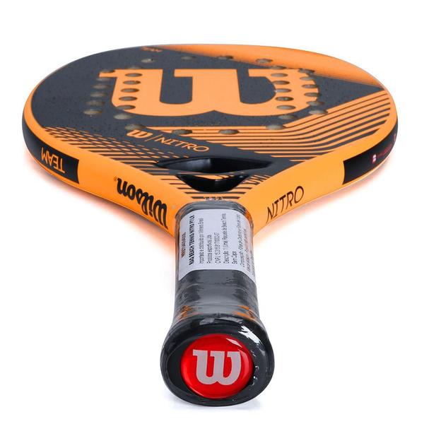 Imagem de Raquete de Beach Tennis Wilson Nitro Preta e Laranja