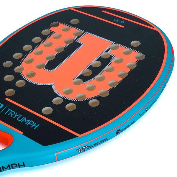 Imagem de Raquete de Beach Tennis Wilson Tryumph Azul Preta e Laranja