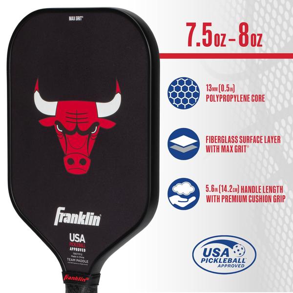 Imagem de Raquete de pickleball Franklin Sports NBA Chicago Bulls