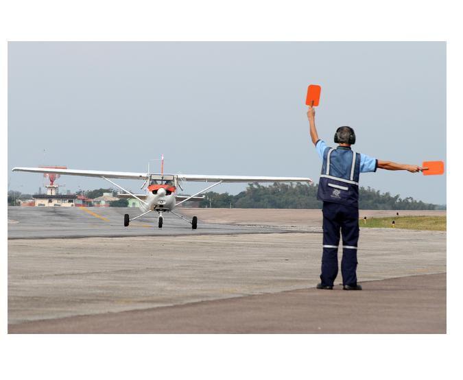 Imagem de Raquete De Sinalização Para Aviação 1 Peça Aeroporto Aeroind