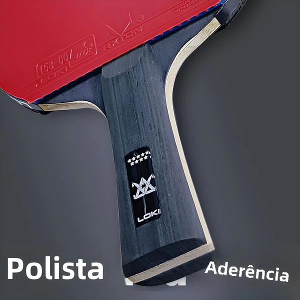 Imagem de Raquete de Tênis de Mesa Loki Arthur 9 Estrelas - Carbono Leve, Borracha Pegajosa (Aprovada ITTF)