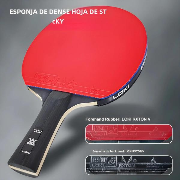 Raquete de Tênis de Mesa Loki Arthur 9 Estrelas - Carbono Leve, Borracha Pegajosa (Aprovada ITTF) Imagem de Raquete de Tênis de Mesa Loki Arthur 9 Estrelas - Carbono Leve, Borracha Pegajosa (Aprovada ITTF)