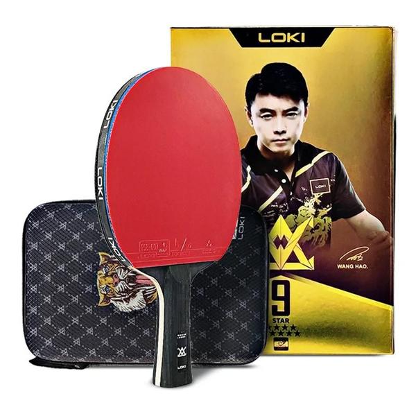 Raquete de Tênis de Mesa Loki Arthur 9 Estrelas - Carbono Leve, Borracha Pegajosa (Aprovada ITTF) Imagem de Raquete de Tênis de Mesa Loki Arthur 9 Estrelas - Carbono Leve, Borracha Pegajosa (Aprovada ITTF)